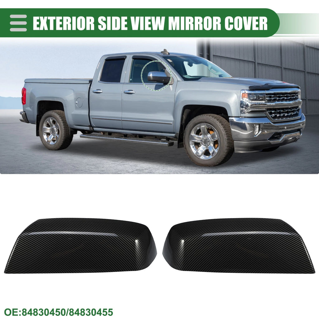Rearview Mirror Cap Left Right Replacement for Chevrolet Silverado 1500 (2014–2019) Black