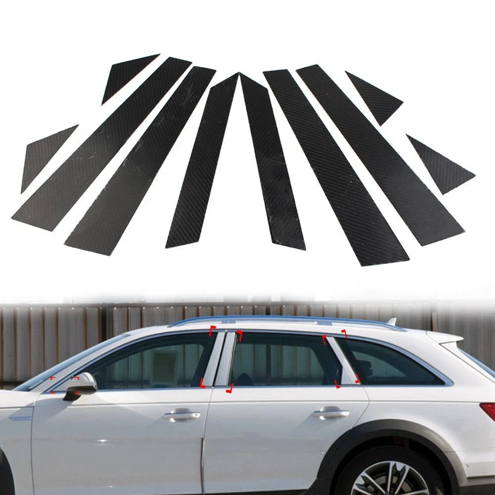 10 Pcs B Pillar Post Cover Trim for Audi A4 (2017–2022)
