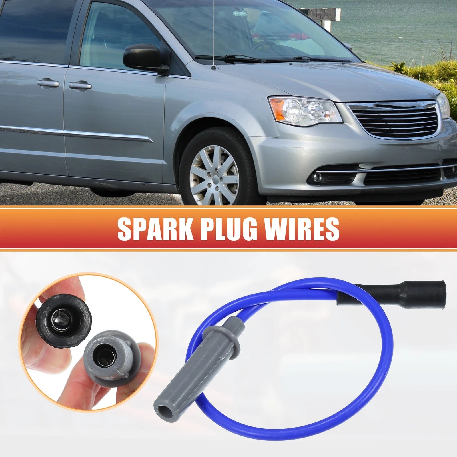 6 Pcs Spark Plug Wire Ignition Coil Cable No. 05019593AA for Chrysler Pacifica (2017–2020)