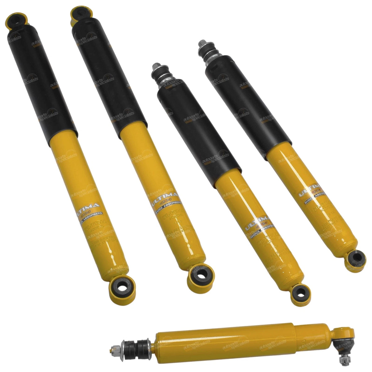5pc Extended Gas Shock Absorber + Steering Damper for Hilux 4x4 (1988–1997)