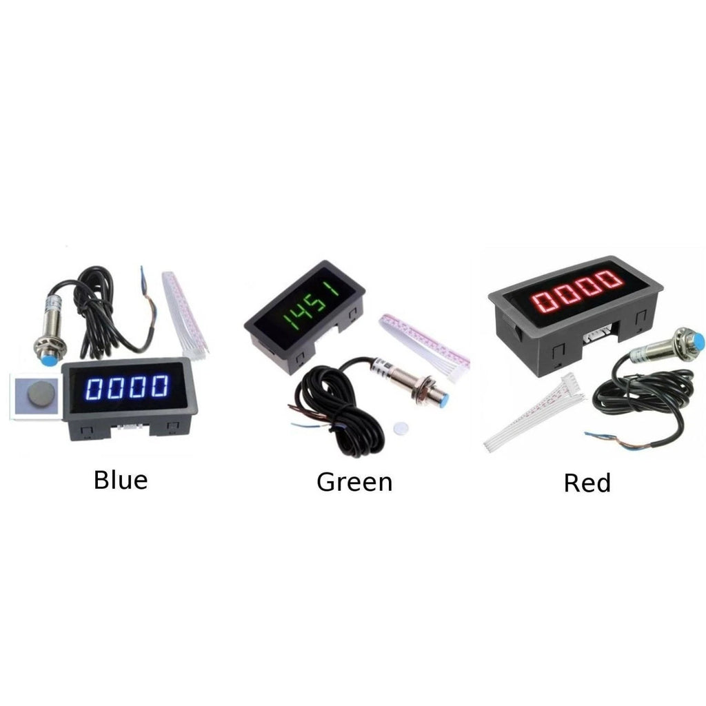 LED RPM Speed Meter + Sensor for Motor Monitoring (Compact, Efficient)