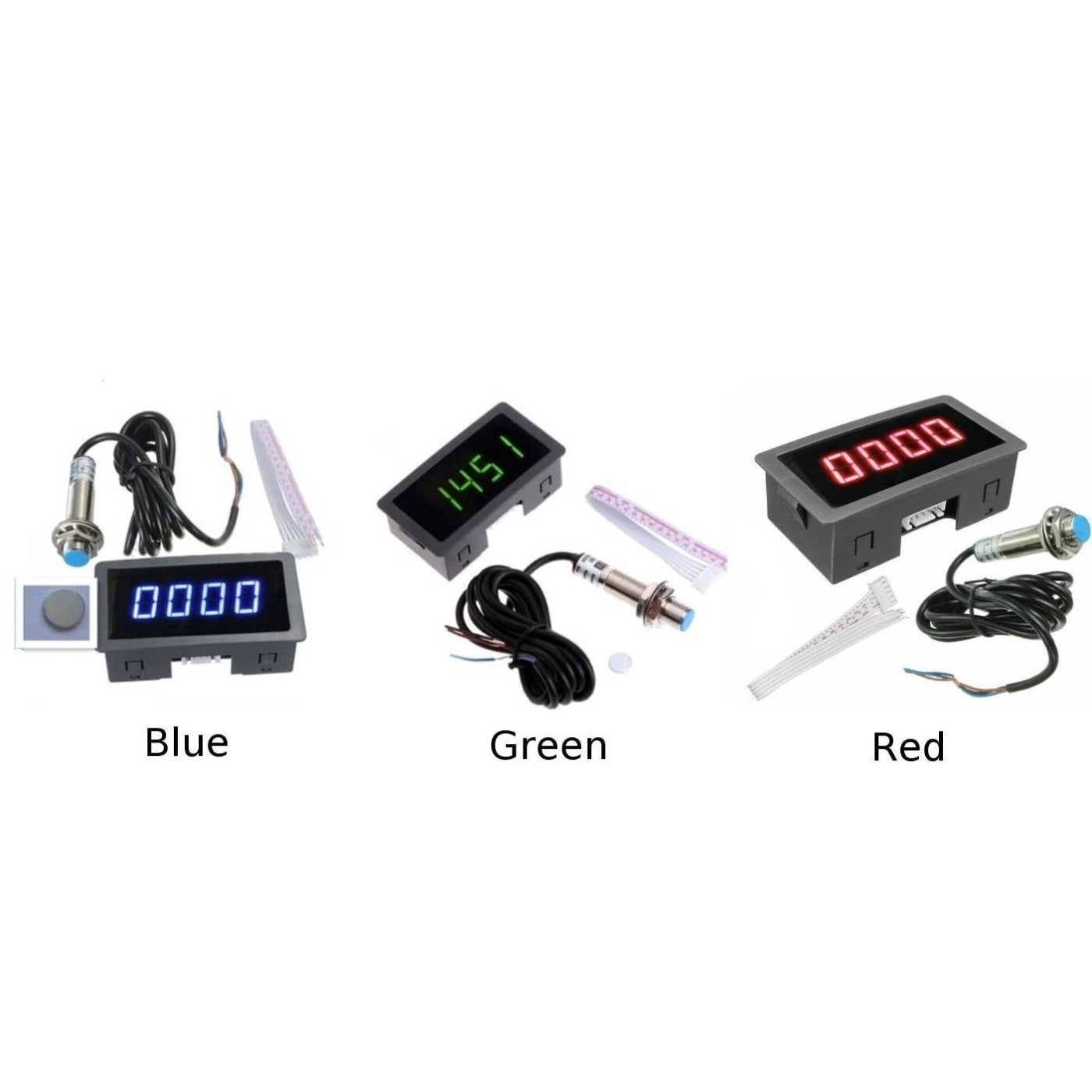 LED RPM Speed Meter + Sensor for Motor Monitoring (Compact, Efficient)