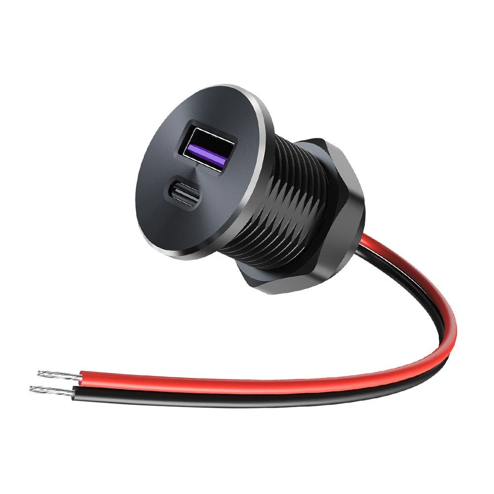 12V 24V USB Adapter Outlet PD3.0 30W for RV Camper Trailer Car Boat
