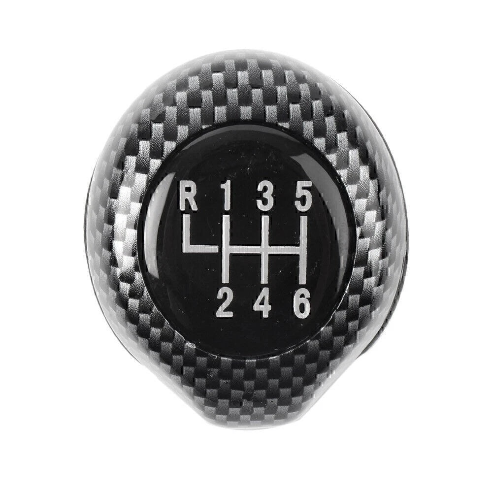 6 Speed Gear Shift Knob Stick Head For BMW E90 E91 X1 X3 X5 X6 Carbon Fiber