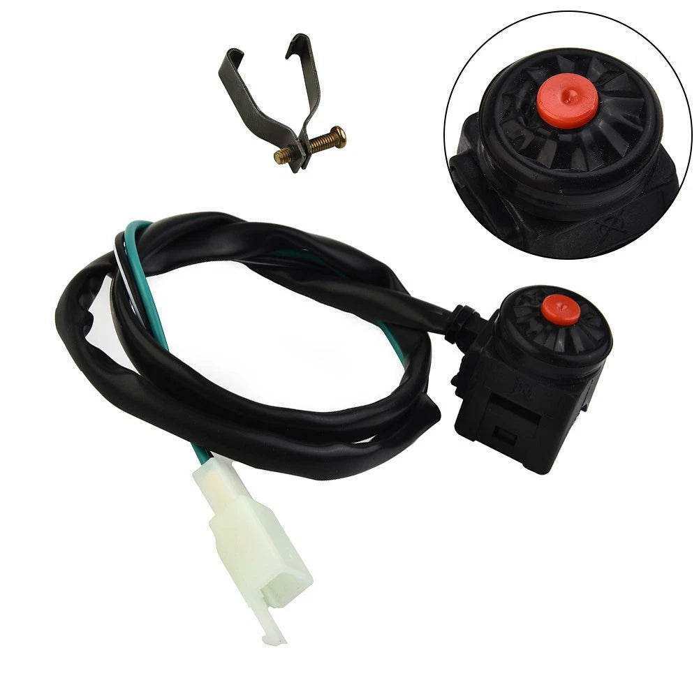 Heavy Duty Red Push Button Kill Switch for Motorcycles ATV