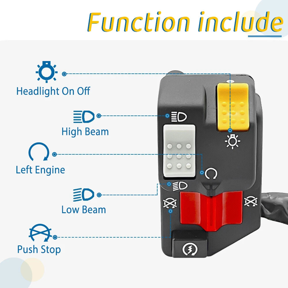 Left Handlebar Kill Switch Headlight for Honda Rancher 420 (2009–2013)
