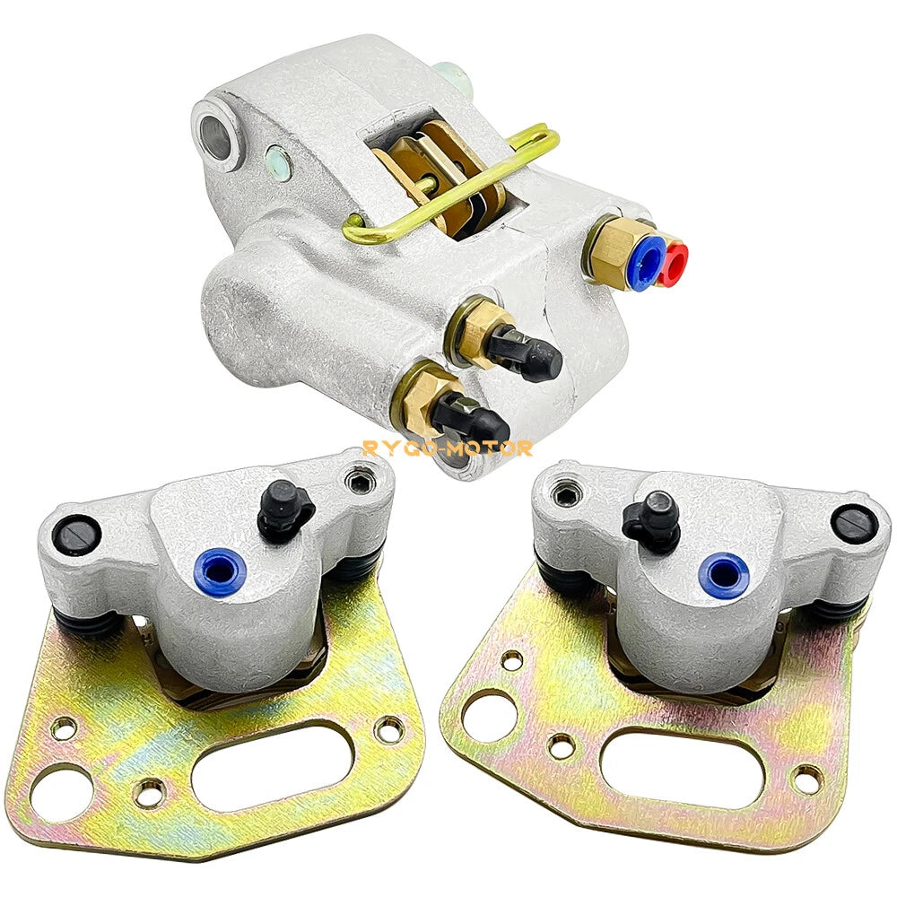 Front & Rear Brake Calipers with Pads for Polaris Worker 500 Sportsman 500 (1999)
