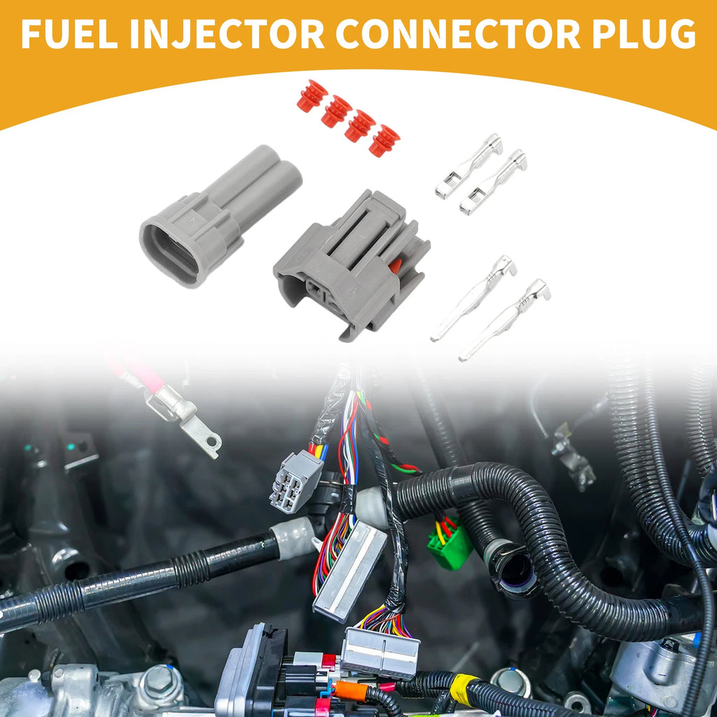 2 Pin Fuel Injector Connector Plug for Toyota (1 Set)