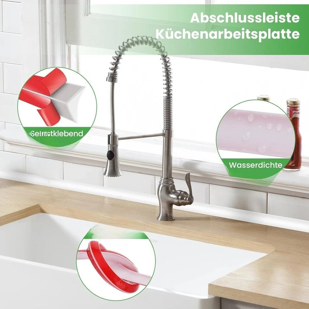 Silicone Corner Seal Tape for Bathroom (No Tools Required)