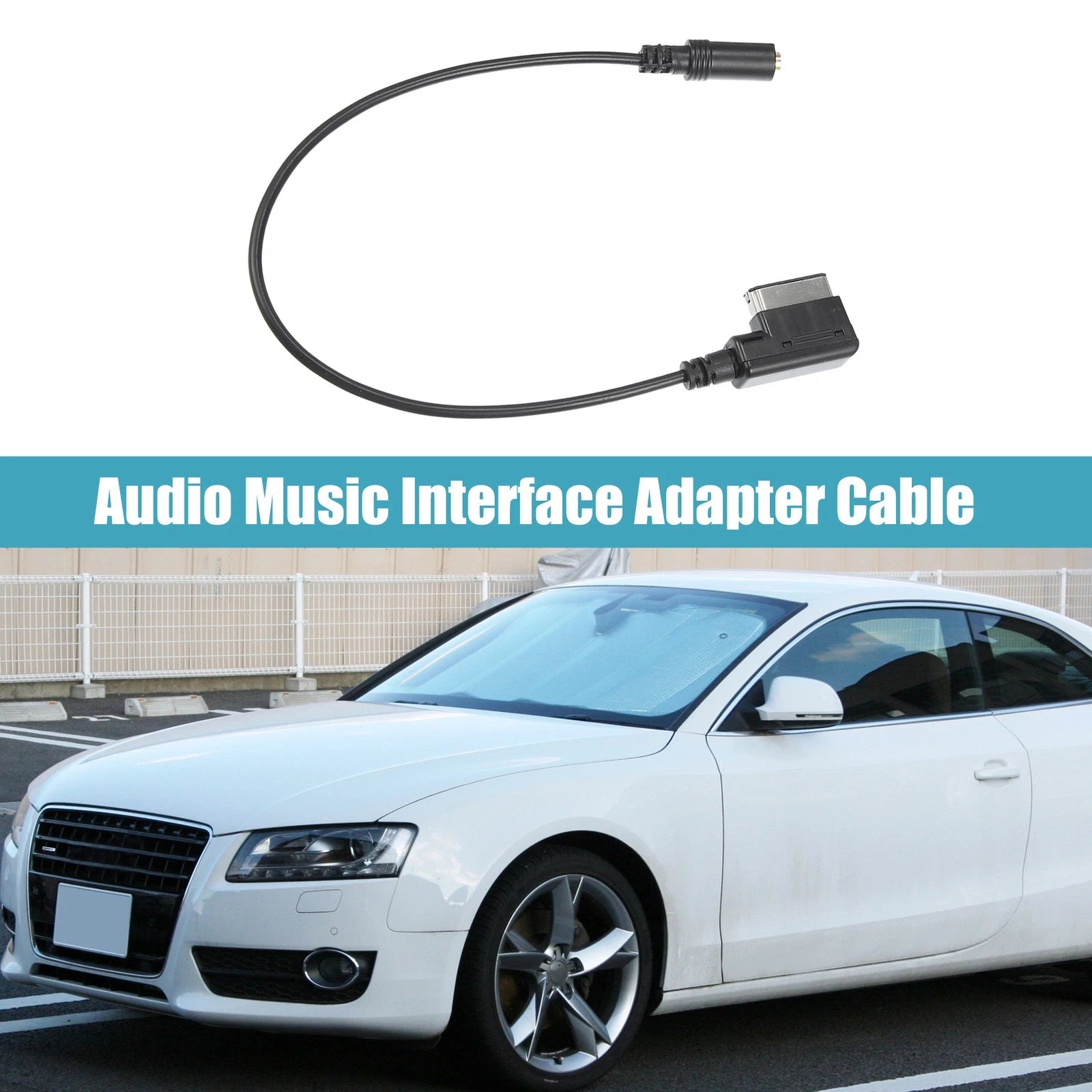 Aux 3.5mm Female Adapter Cable for Audi AMI MDI Music Media Interface (2010–2016)