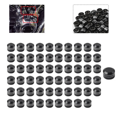 60x Engine Bolt Caps Cover for Harley Twin Cam (Electra, Road Glide, King, Dyna)