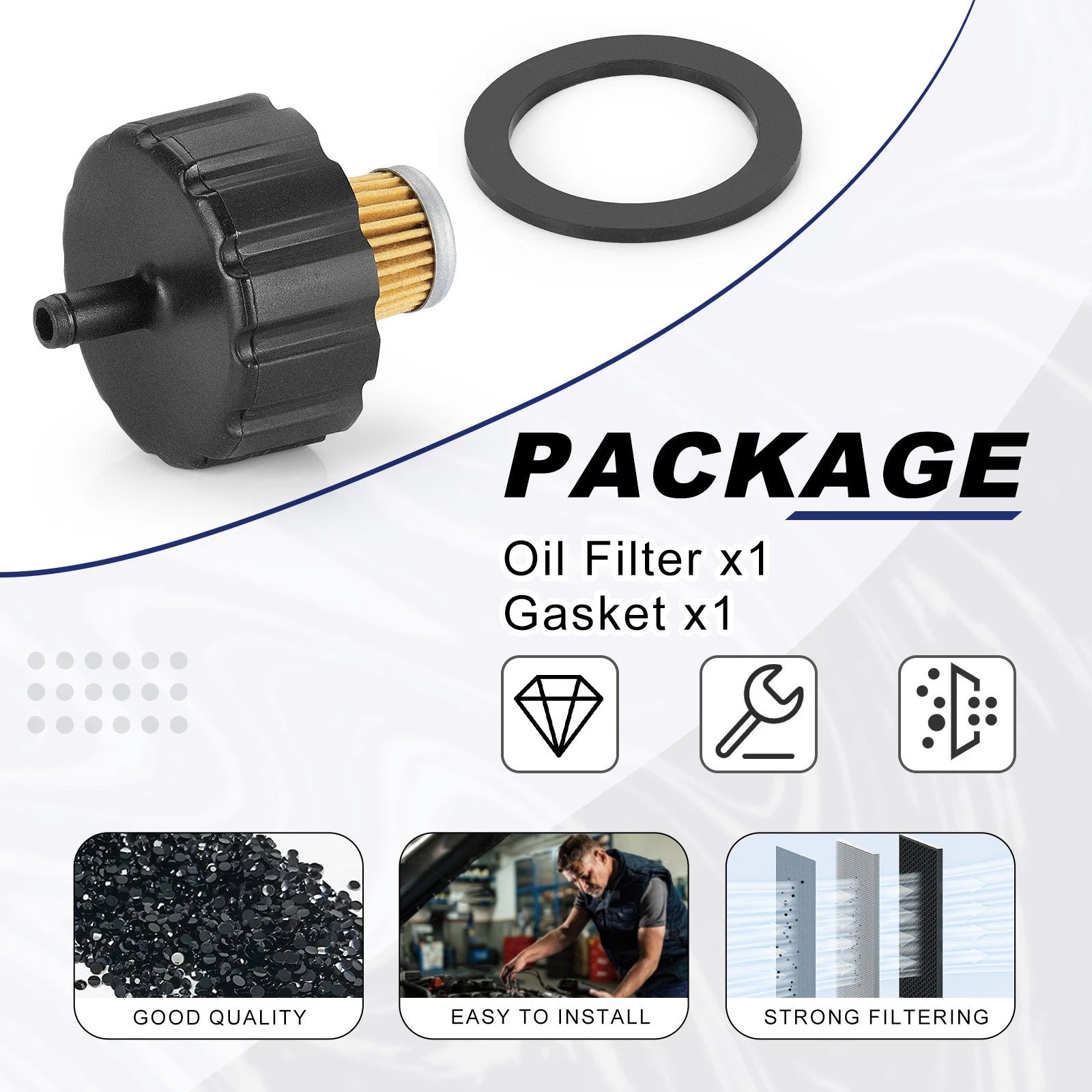 Gas Tank Fuel Filter for Yamaha G9-A (1991–1995), G11-A (1993–2001), G21-A (2001–2004)