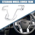 Steering Wheel Trim Cover ABS Interior for Ford F150 (2015–2019) Silver