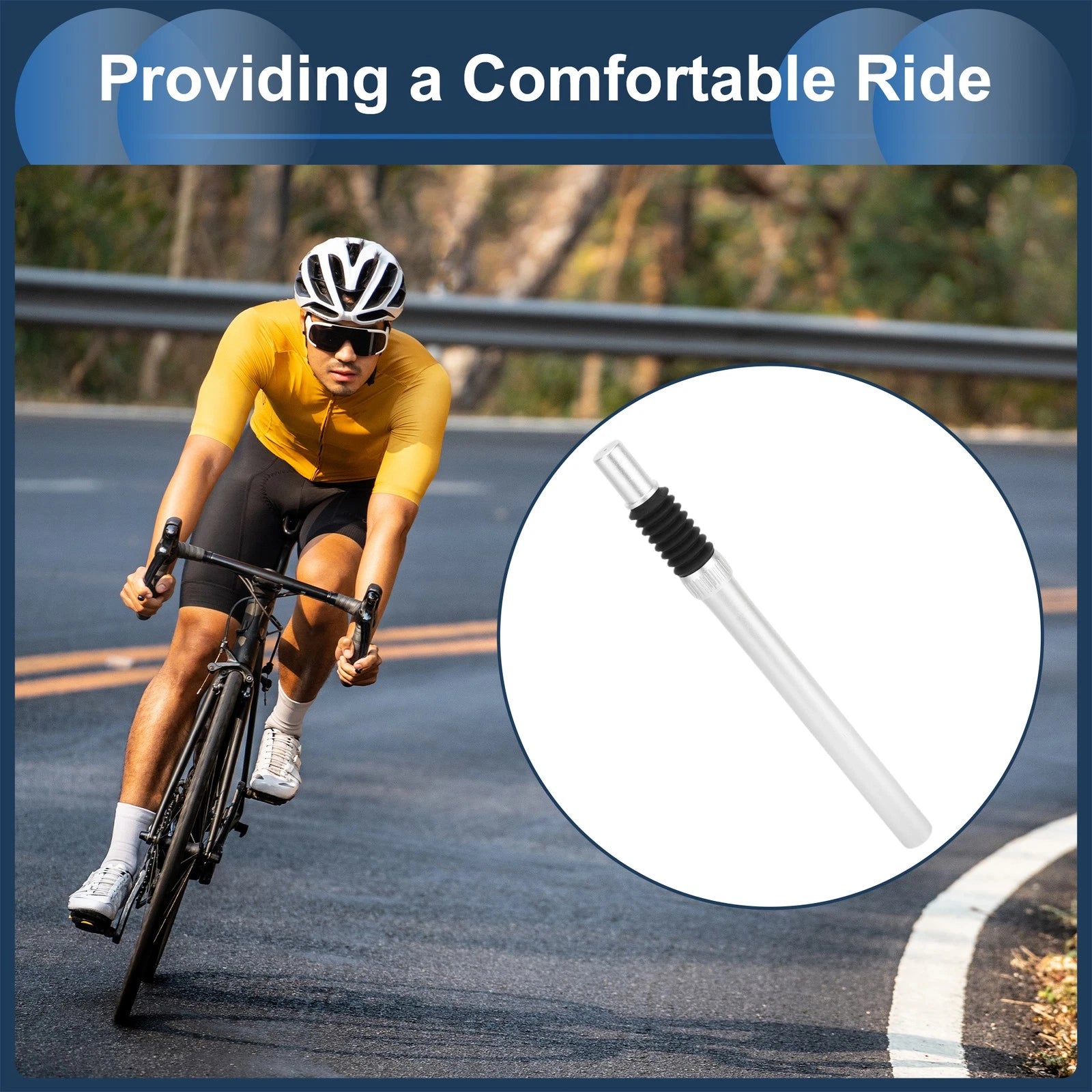 Shock Absorbing Seat Post 27.2x350mm Replacement for Bike Mountain (27.2)