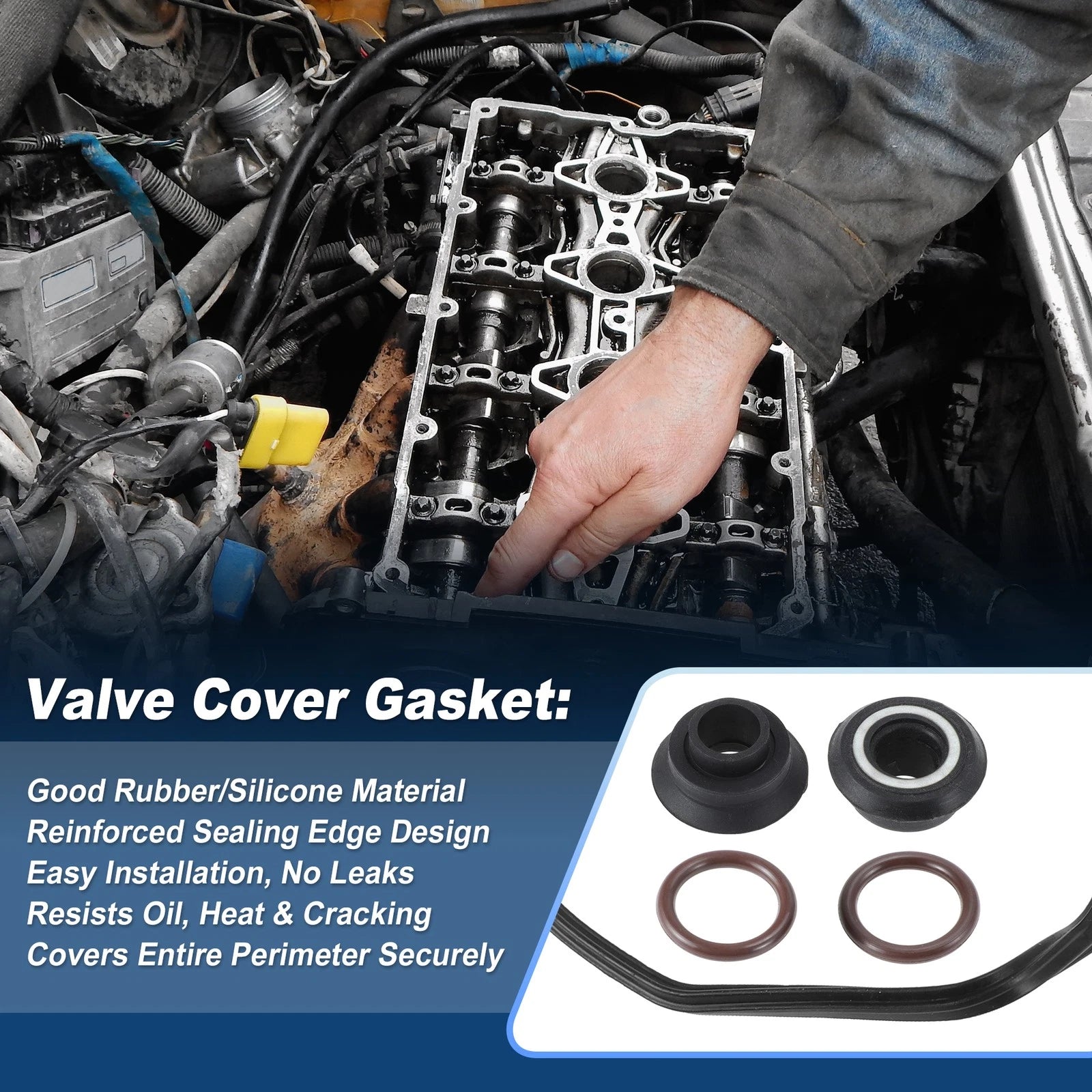 Valve Cover Gaskets Set for Dodge Ram 2500 (2003) 5086954AA