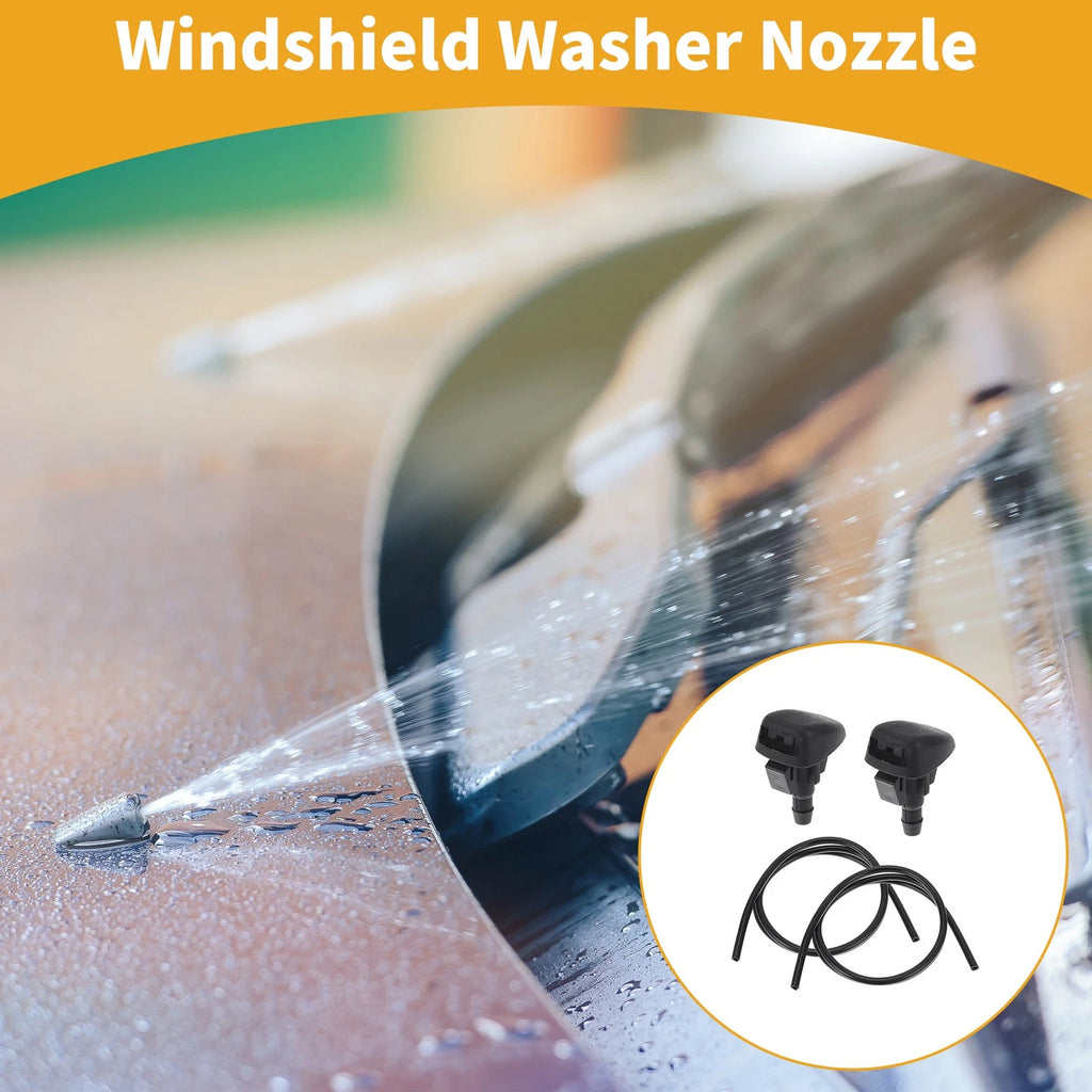 Windshield Washer Nozzle Kit for Mazda 6 (2014–2017) 2 Pcs Fluid Hose