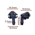 Wiper Nozzle Set for - Front Windshield Black