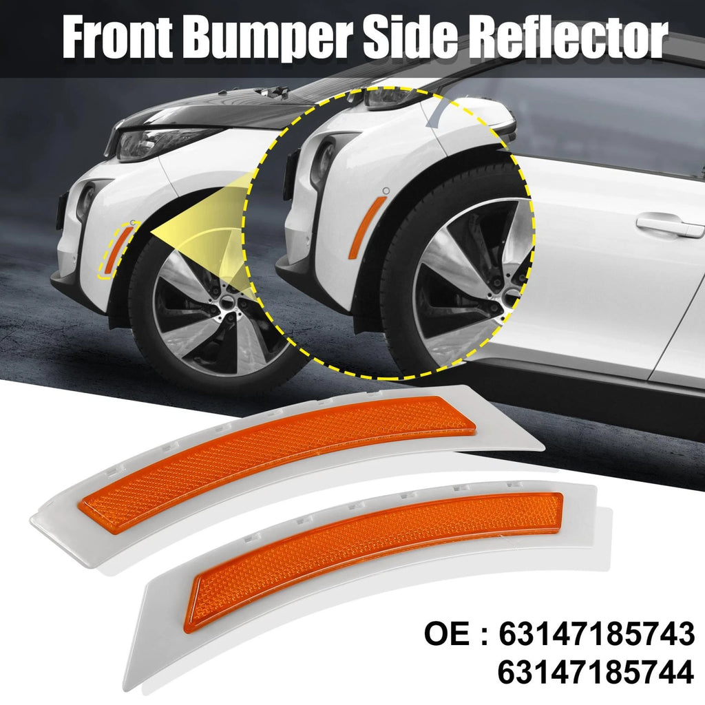 Front Bumper Reflector Replacement for BMW 5 Series Yellow (2011–2017)