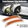 Front Bumper Reflector Replacement for BMW 5 Series Yellow (2011–2017)
