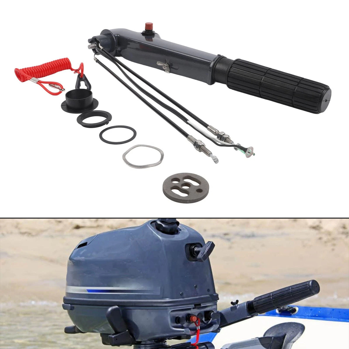 Steering Handle for Tiller Arm Assembly for 9hp 15hp F6 (No Part Numbers)