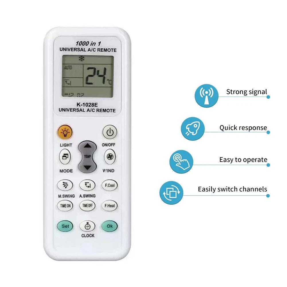 Digital LCD Air Conditioner Remote Control for (1000 in 1)