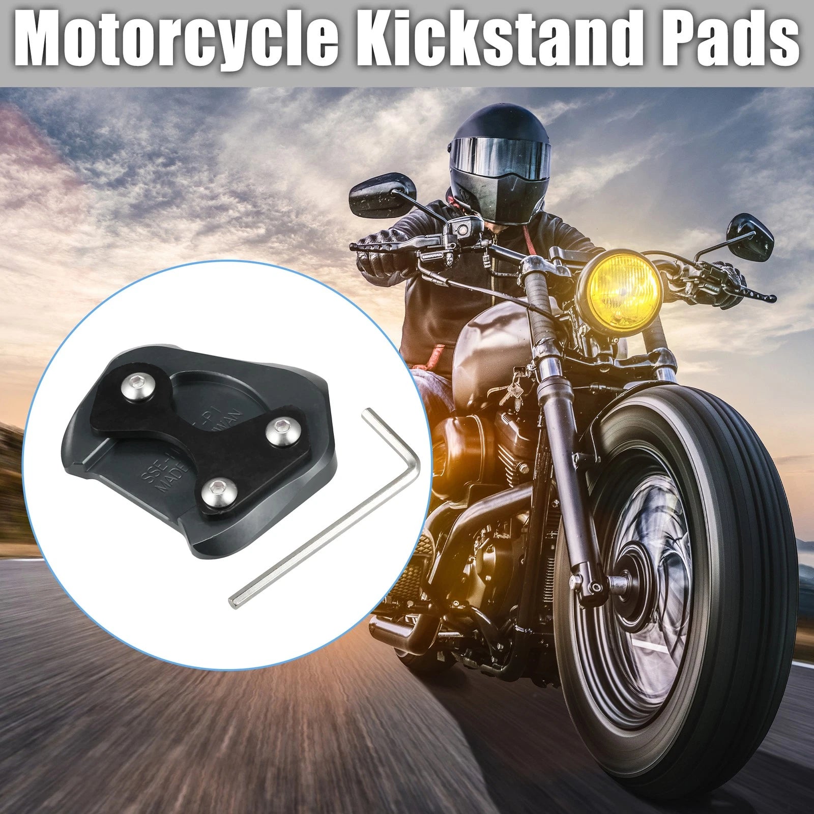 Motorcycle Kickstand Pad Replacement Aluminum Alloy for Honda CB200X (1990–1999)