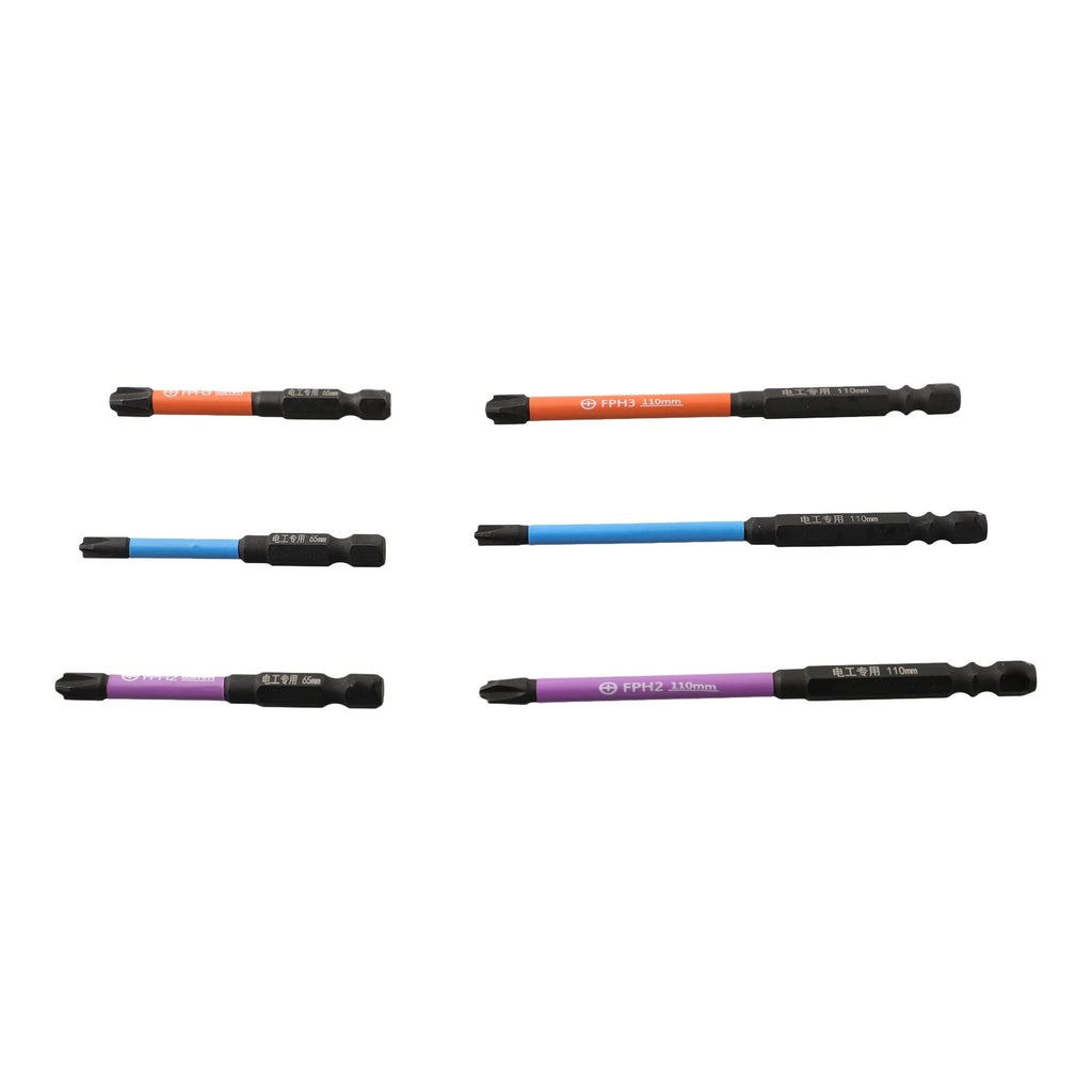 6x Screwdriver Bits PH1/PH2 for Electrician Tools