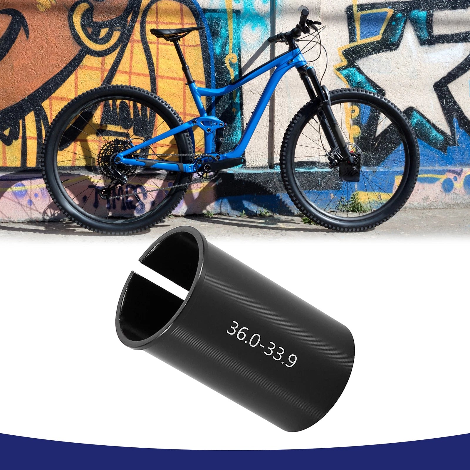 Bicycle Seat Post Adapter 33.9 to 36mm Universal for All Bikes (Universal)