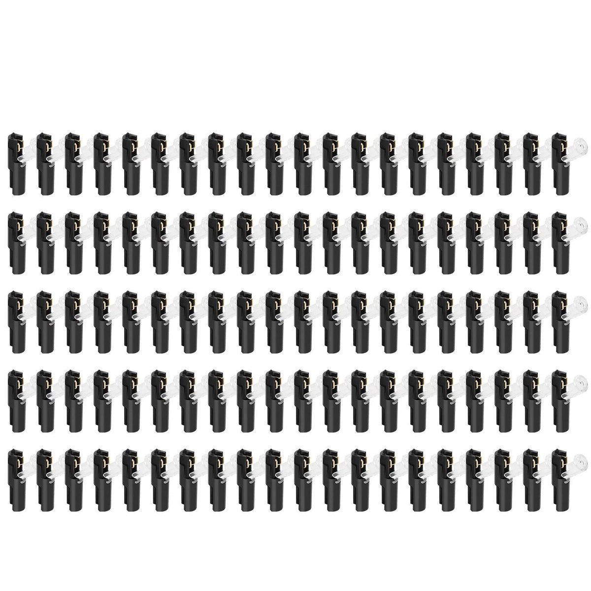 100x 1-Pin Wire Splice Connectors for Universal Use (20-22 AWG)