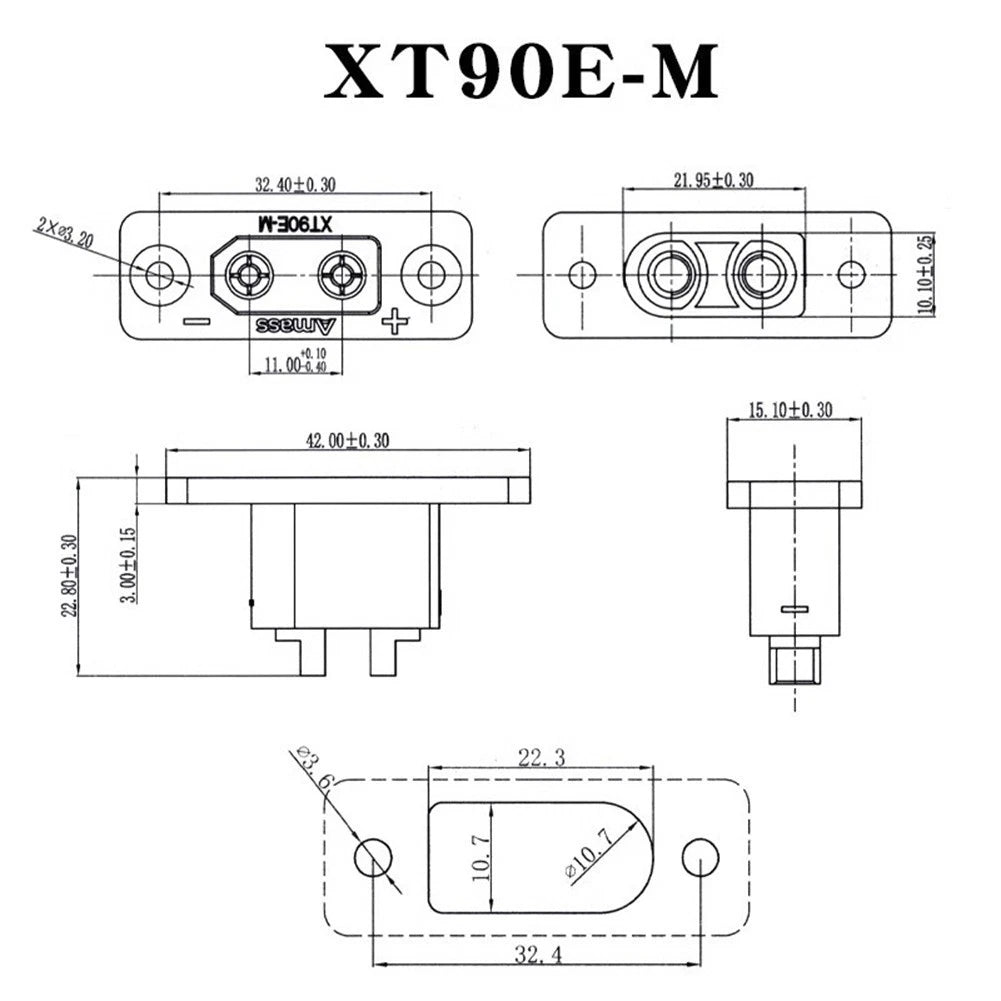 XT90H XT90E Connectors for Chargers and Controllers