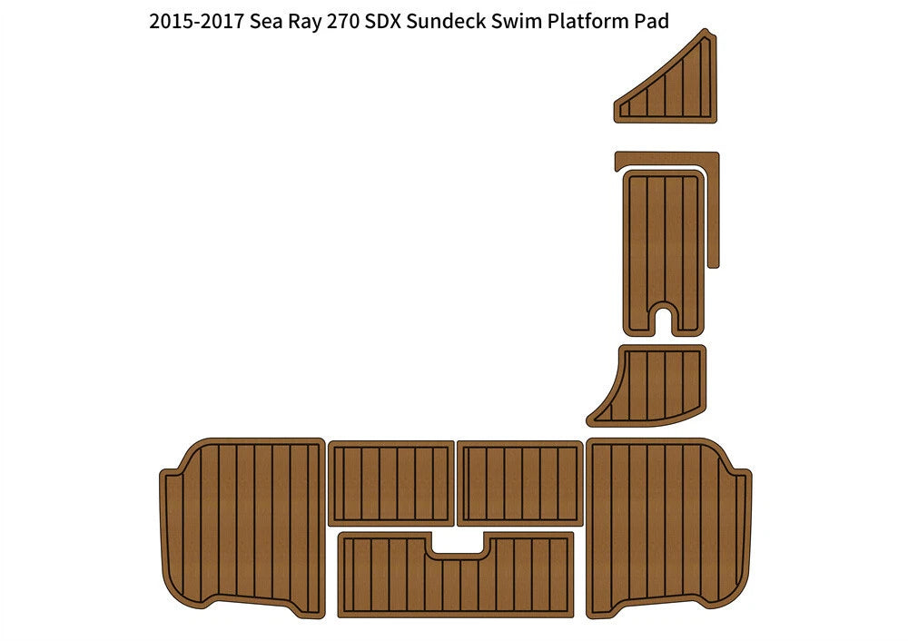 EVA Foam Teak Flooring Swim Platform Pad for Sea Ray 270 SDX (2015–2017)