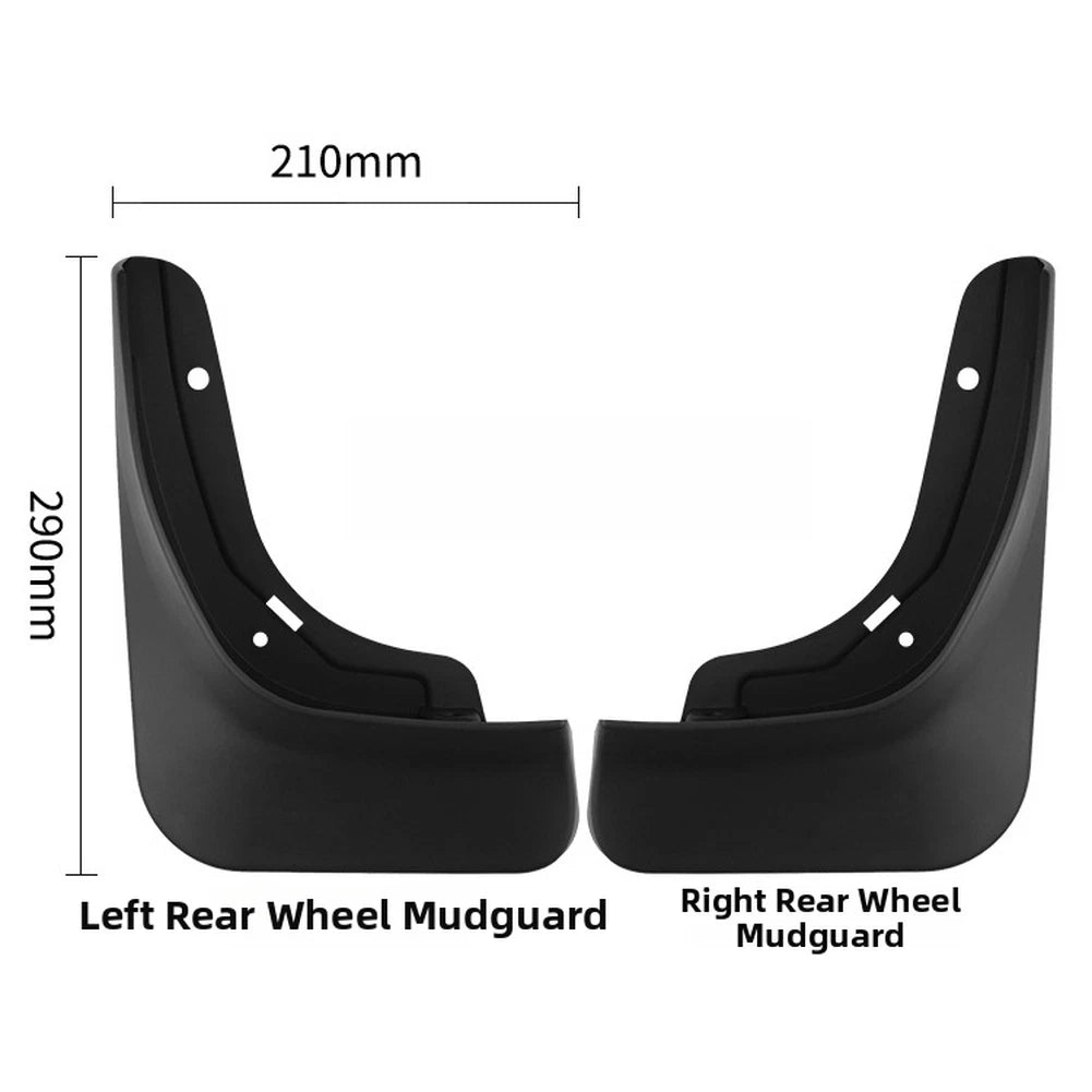 Black Mud Flaps for Chery Tiggo 7 2025+ 4 Piece Set Front Rear Tire Guards