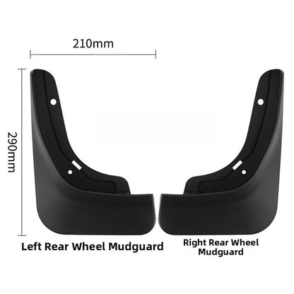 Black Mud Flaps for Chery Tiggo 7 2025+ 4 Piece Set Front Rear Tire Guards