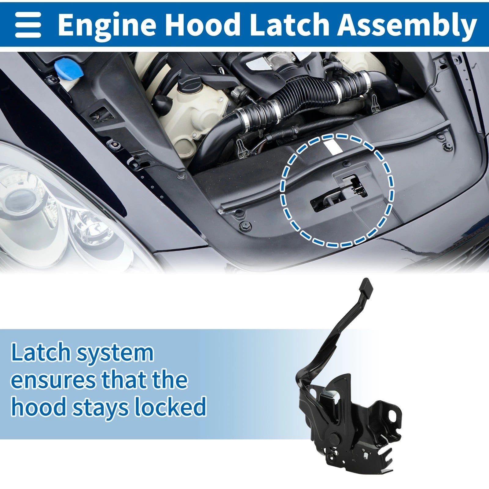 Hood Latch Assembly Replacement for Honda Fit 2015-2020