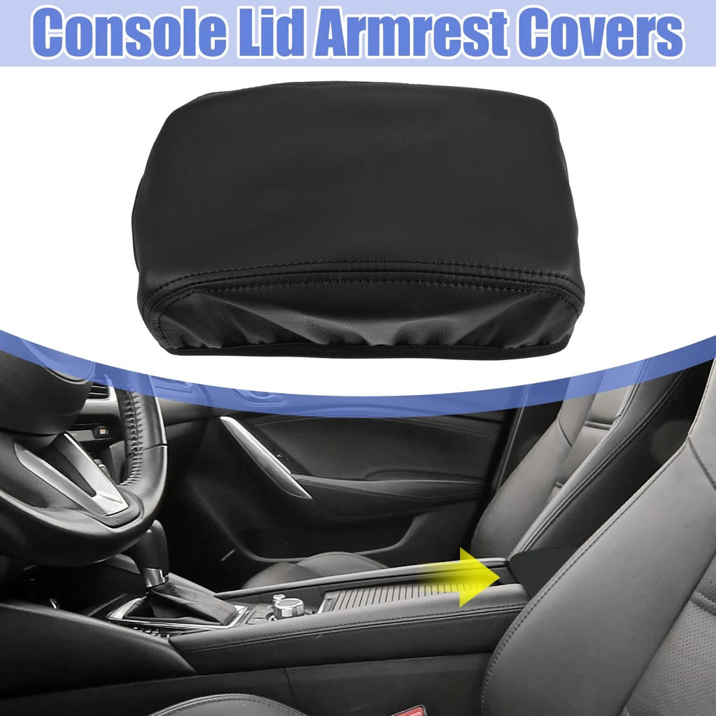Armrest Protector Cover Replacement for Mazda 6 (2014–2018) Black Stitched