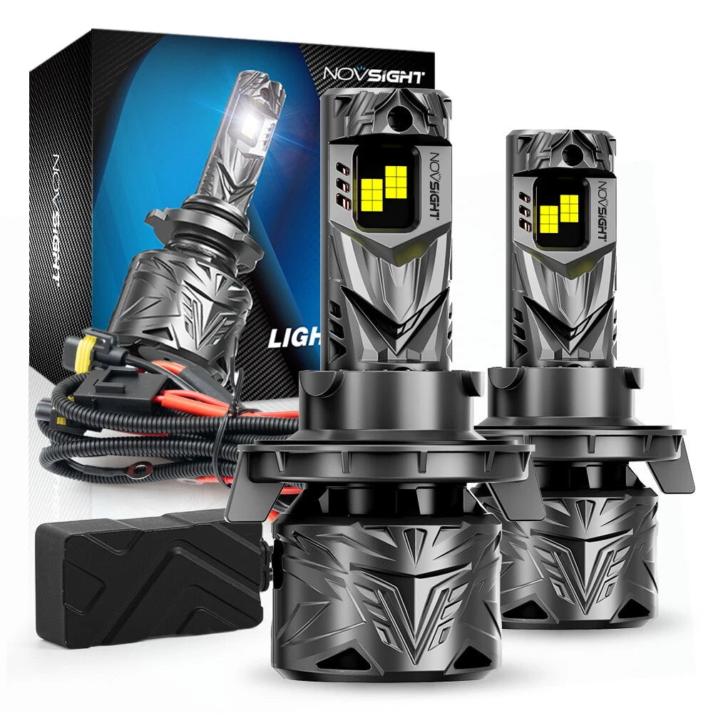 2X H13 9008 LED Headlight Bulbs for