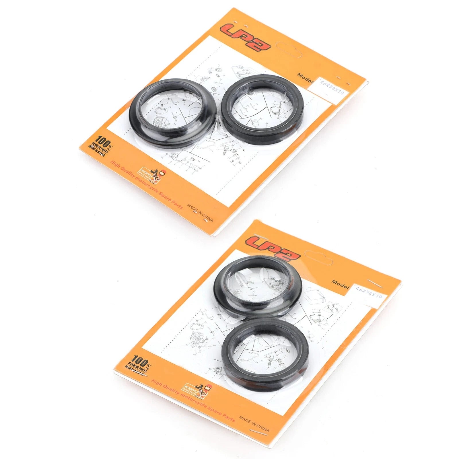 Fork Seal Dust Kit for Kawasaki ZX600 ZX636 Ninja ZX-6R ZZ-R600 ZX-9R (1998–2008)