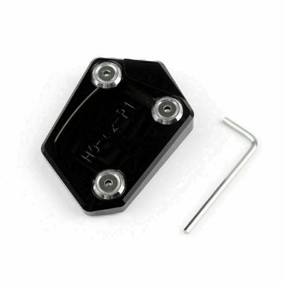 CNC Side Kickstand Extension Plate Pad for Honda CBR250R (2011–2015) Black T9