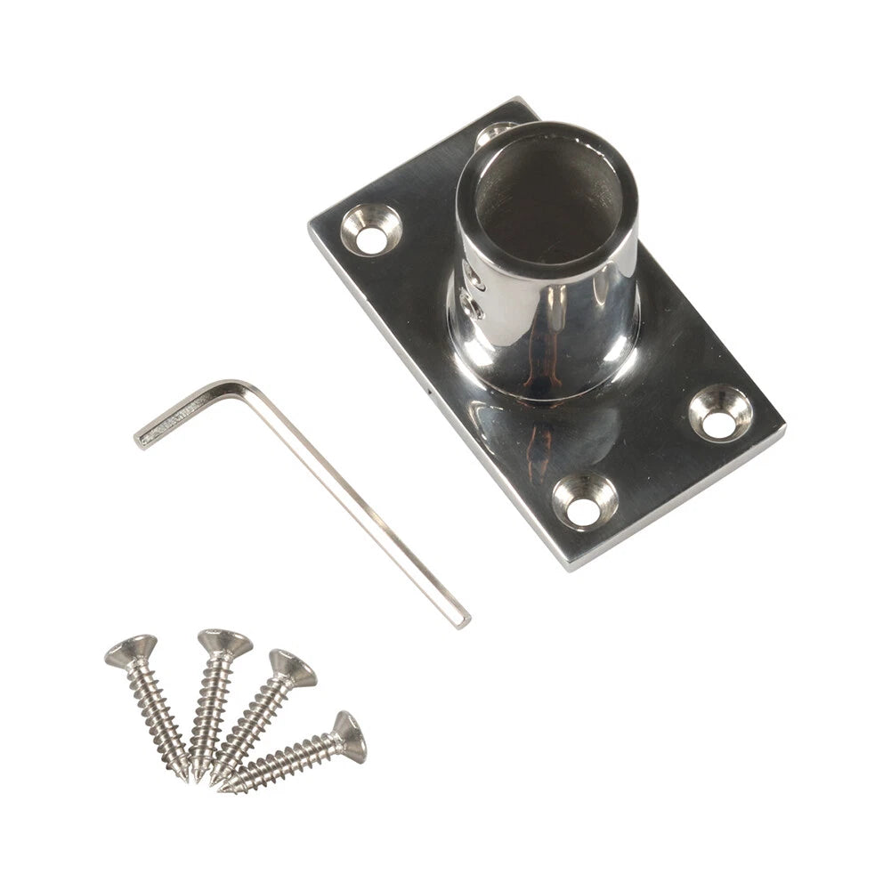 1X Hand Rail Fitting 7/8" 90 Degree Rectangular Base for Boat Yachts