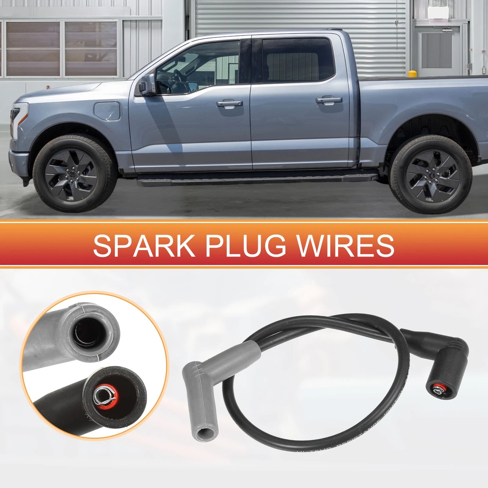 6 Pcs Ignition Coil Wire Spark Plug Cable Replacement for Ford F-150 (2005–2008)