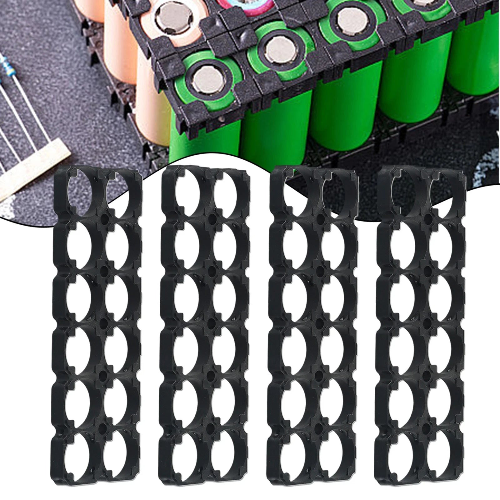Set of 4 Battery Holders for 21700 (Plastic Frame)