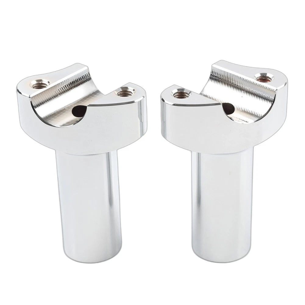 3.5" Chrome Straight Handlebar Risers for Harley Dyna Sportster Softail