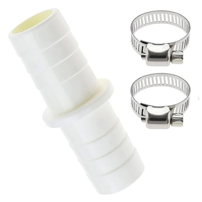 2 Hose Clamps with Drain Connector for Secure Installation