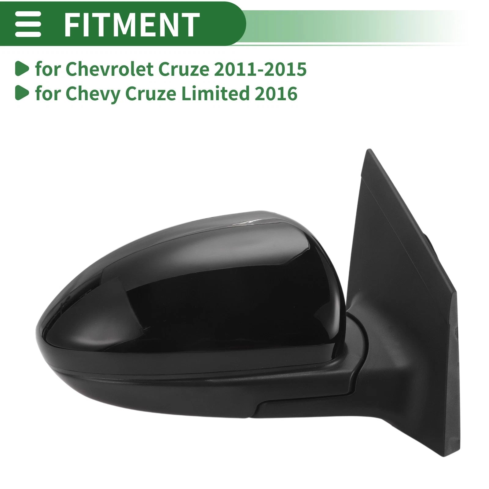 Door Mirror Replacement Right Passenger Side for Chevrolet Cruze (2011–2015)