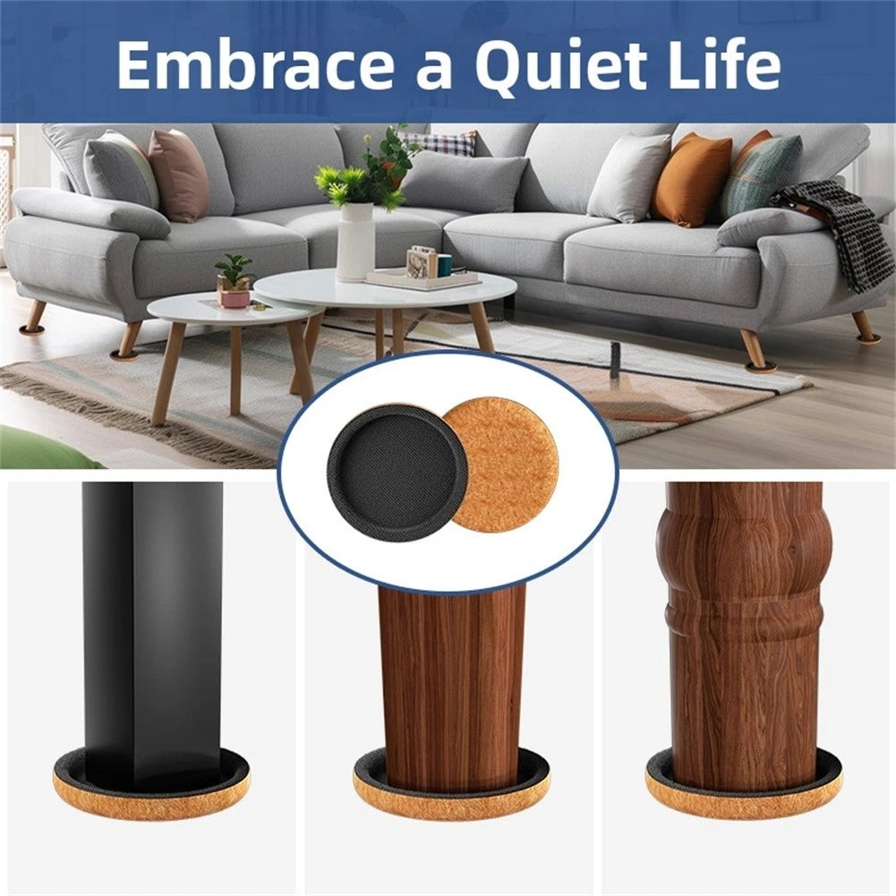 4 Pack Non Woven Furniture Sliders for Smooth Movement on Floors