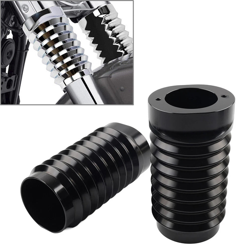 Retro Fork Boot Slider Covers for Harley Tour Road Street Tri Glide