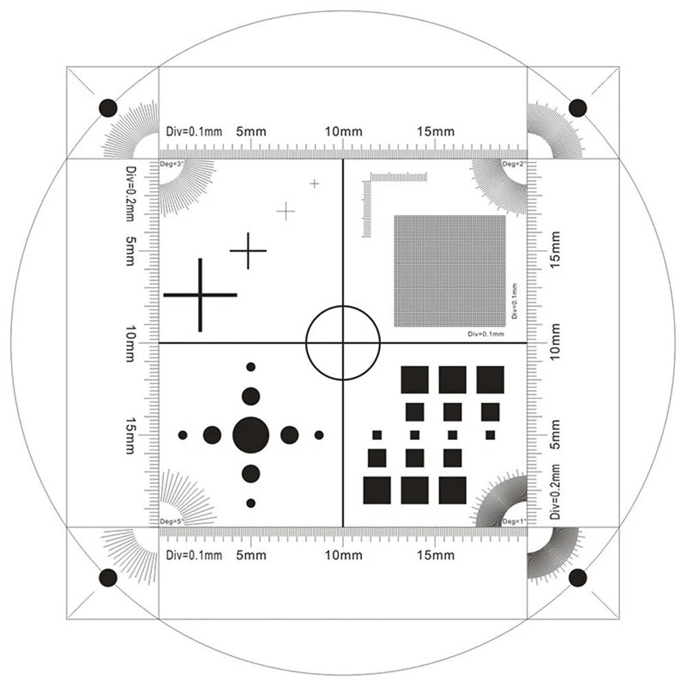 Flexible Film Micrometer Calibration Grid 45x45mm