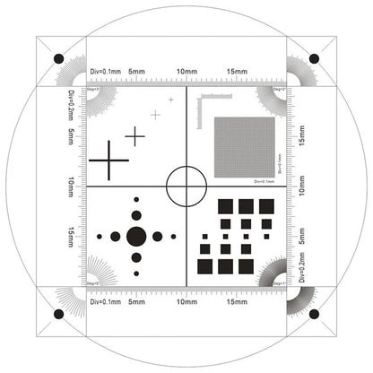 Flexible Film Micrometer Calibration Grid 45x45mm