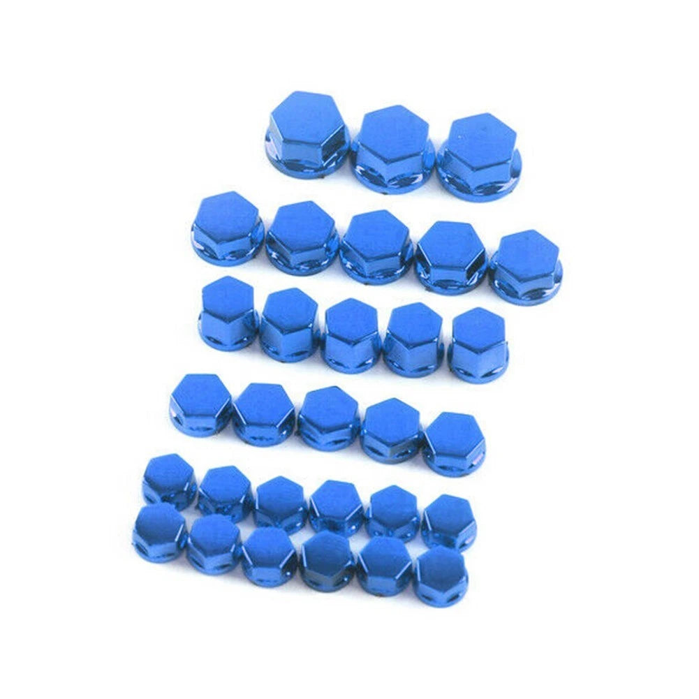 30pcs Screw Nut Bolt Cap Covers for Motorcycle (No Specific Years)