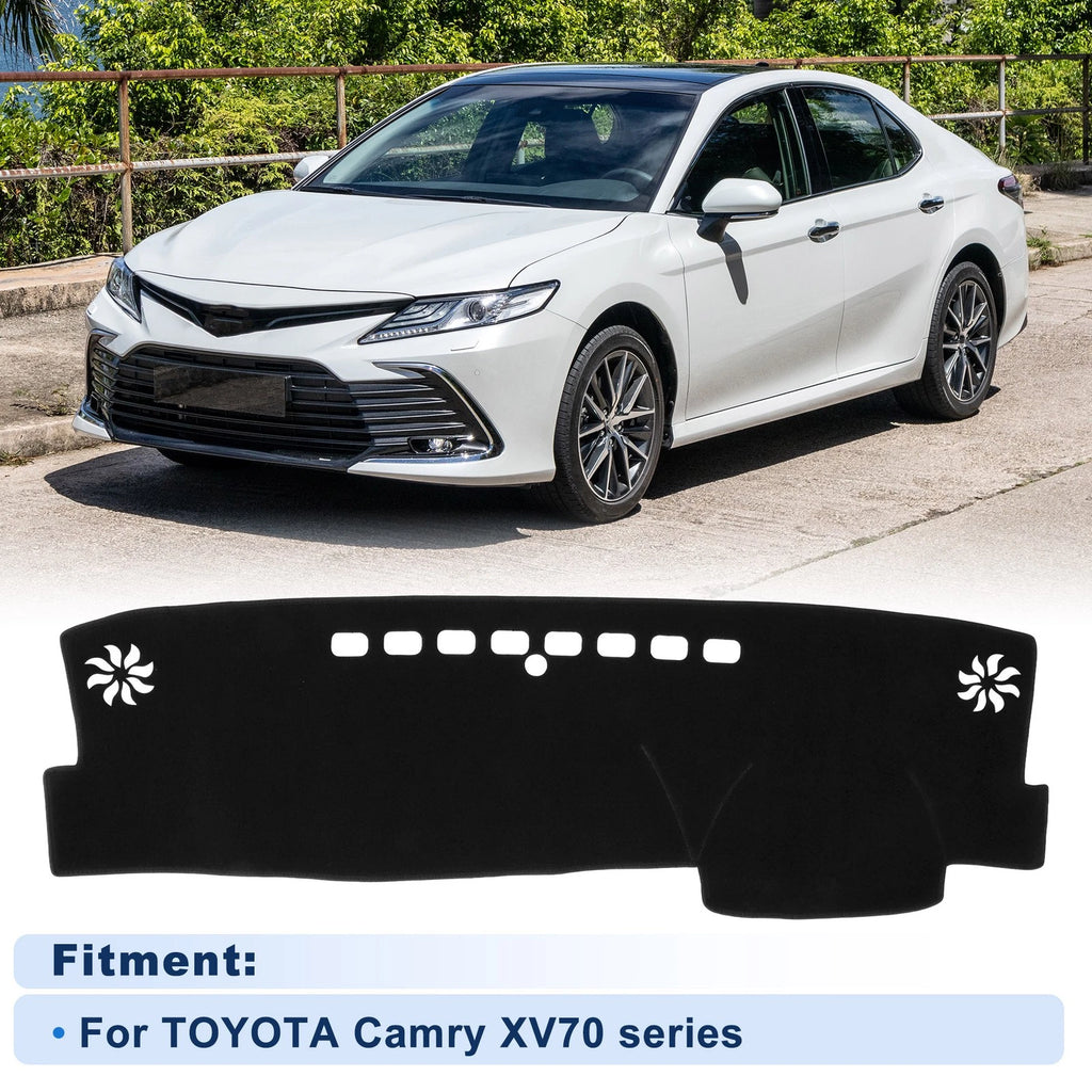 Dash Cover for Toyota Camry XV70 Without HUD Polyester Black (2018–2024)